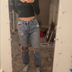 Pacsun ripped mom jeans
